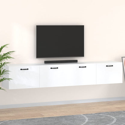 Mobili Parete 2 pz Bianco 100x36,5x35 cm in Legno Multistrato | homemem39