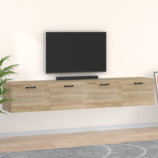 Mobili Parete 2 pz Rovere Sonoma 100x36,5x35 cm in Multistrato | homemem39