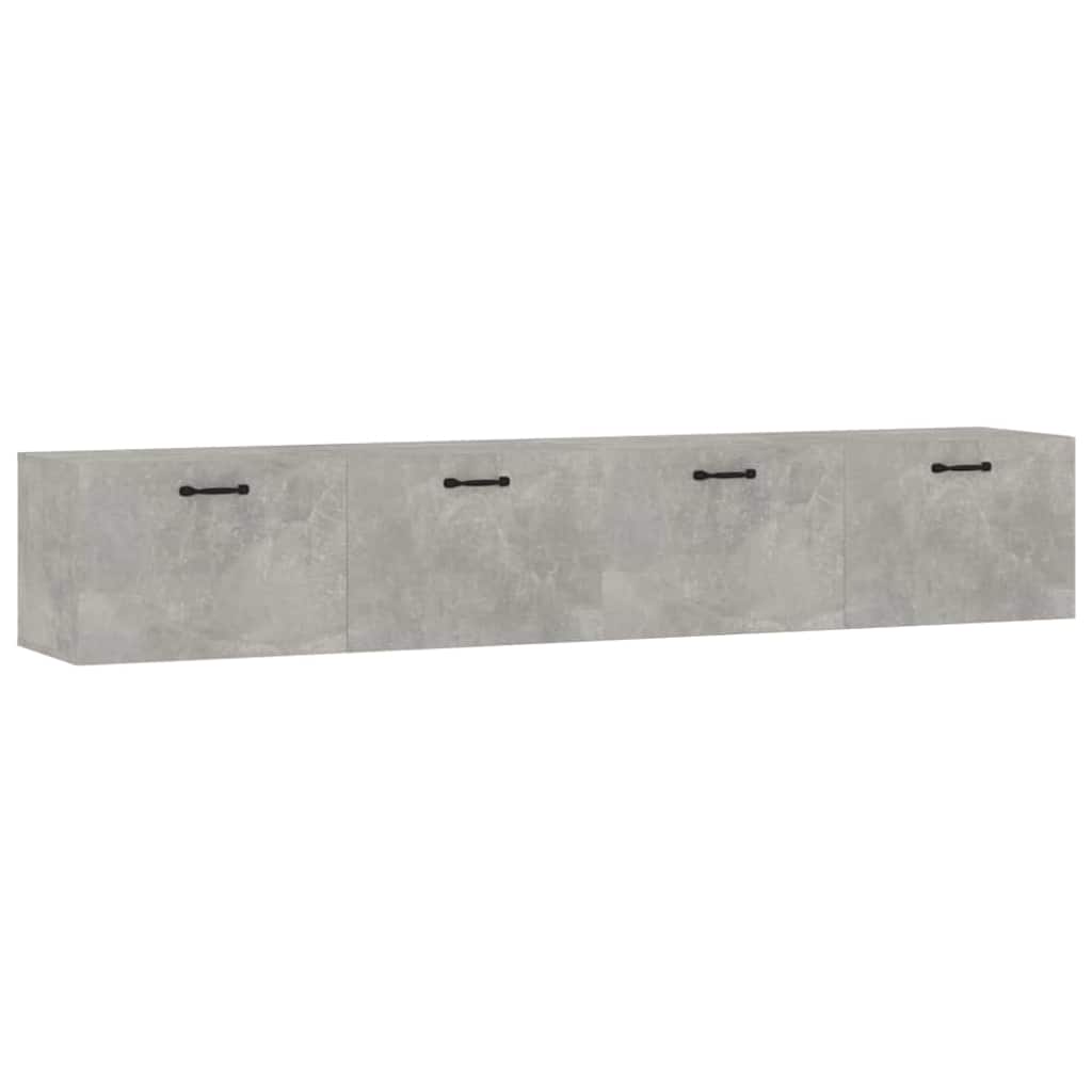 Mobili Parete 2 pz Grigio Cemento 100x36,5x35 cm in Multistrato