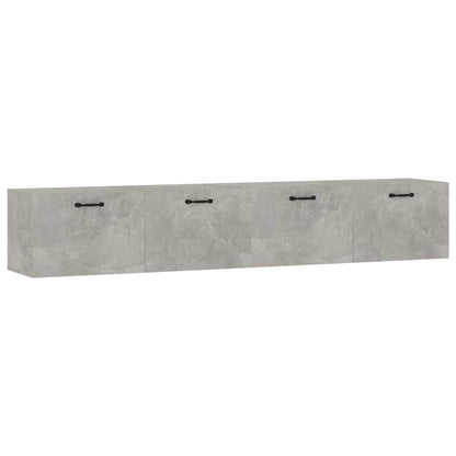 Mobili Parete 2 pz Grigio Cemento 100x36,5x35 cm in Multistrato