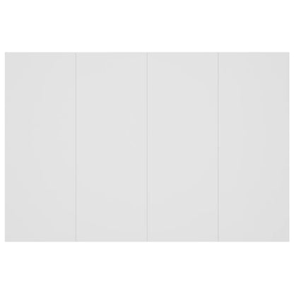 Testiera per Letto con Comodini in Legno Multistrato Bianco - homemem39