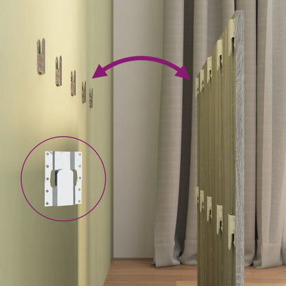 Testiera Letto con Comodini in Legno Multistrato Grigio Sonoma - homemem39