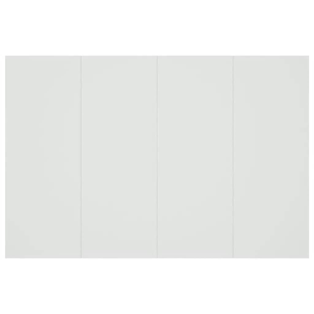 Testiera per Letto con Comodini in Legno Multistrato Bianco