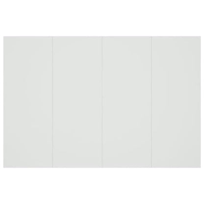 Testiera per Letto con Comodini in Legno Multistrato Bianco