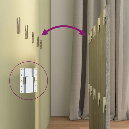 Testiera Letto con Comodini in Legno Multistrato Grigio Sonoma - homemem39