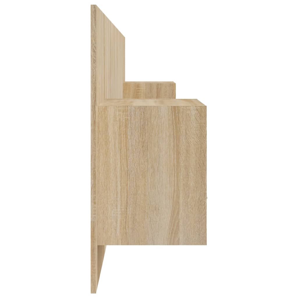 Testiera Letto con Comodini in Legno Multistrato Rovere Sonoma | homemem39