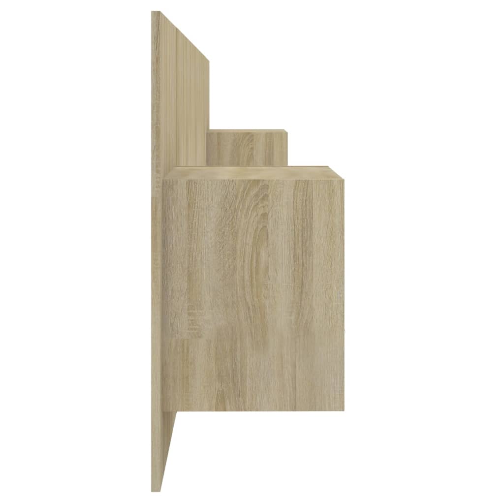 Testiera Letto con Armadietti Legno Multistrato Rovere Sonoma | homemem39