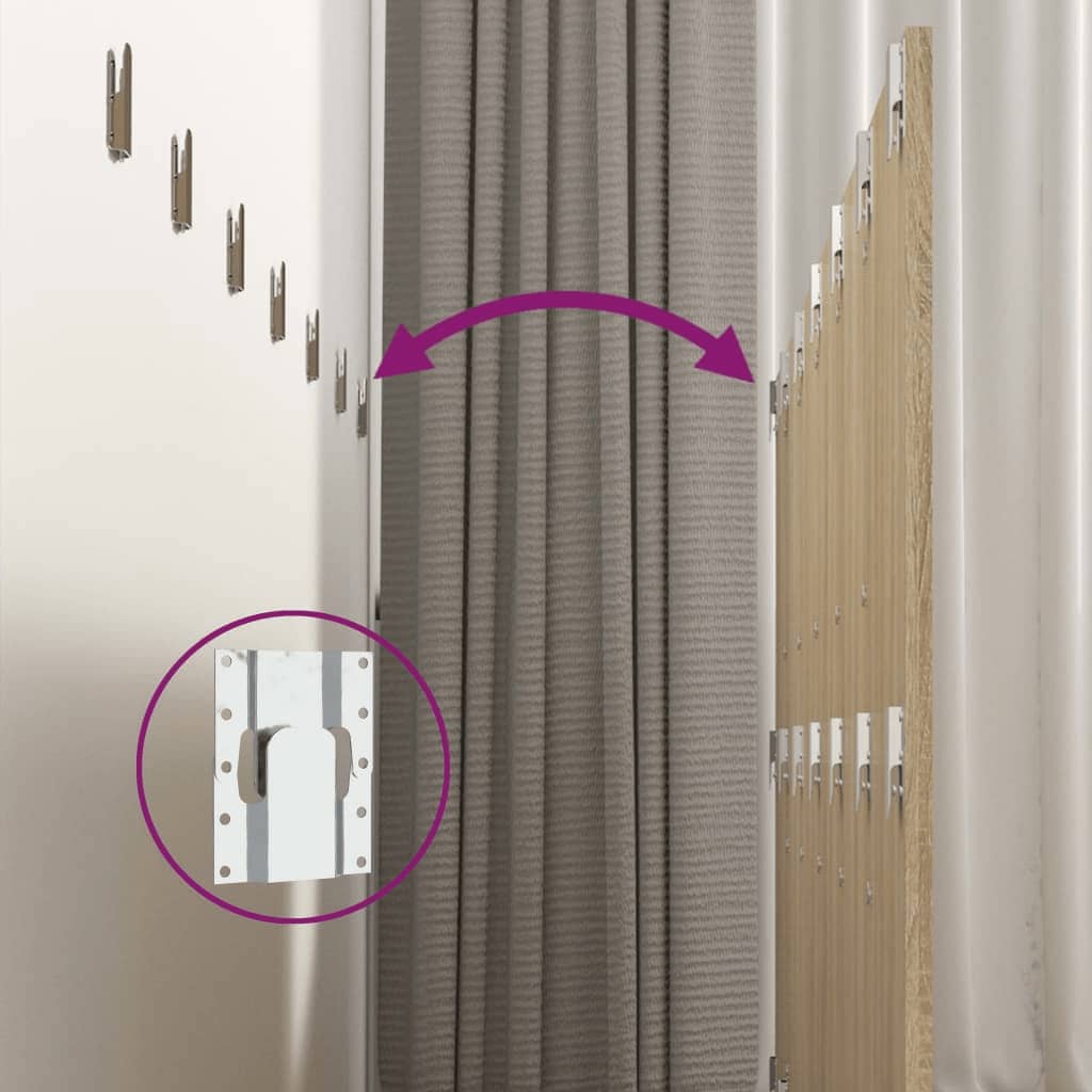 Testiera Letto con Comodini in Legno Multistrato Rovere Sonoma