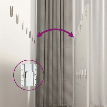 Testiera per Letto con Comodini in Legno Multistrato Bianco