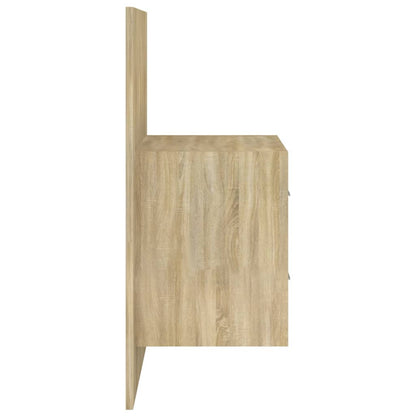Testiera Letto con Comodini in Legno Multistrato Rovere Sonoma