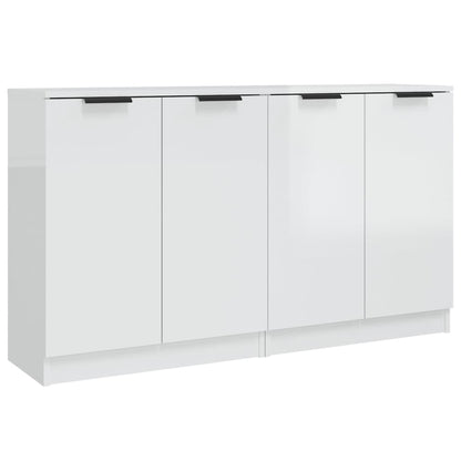 Credenze 2 pz Bianco Lucido 60x30x70 cm in Legno Multistrato - homemem39