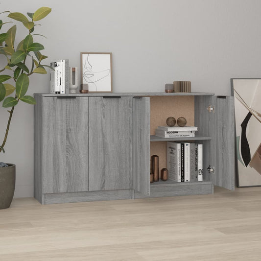 Credenze 2 pz Grigio Sonoma 60x30x70 cm in Legno Multistrato - homemem39