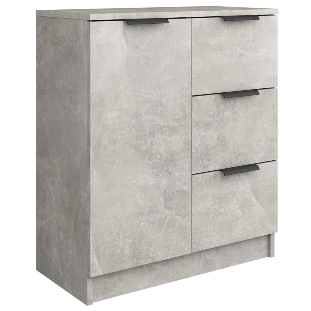 Credenze 2 pz Grigio Cemento 60x30x70 cm in Legno Multistrato - homemem39