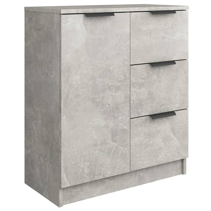 Credenze 2 pz Grigio Cemento 60x30x70 cm in Legno Multistrato - homemem39