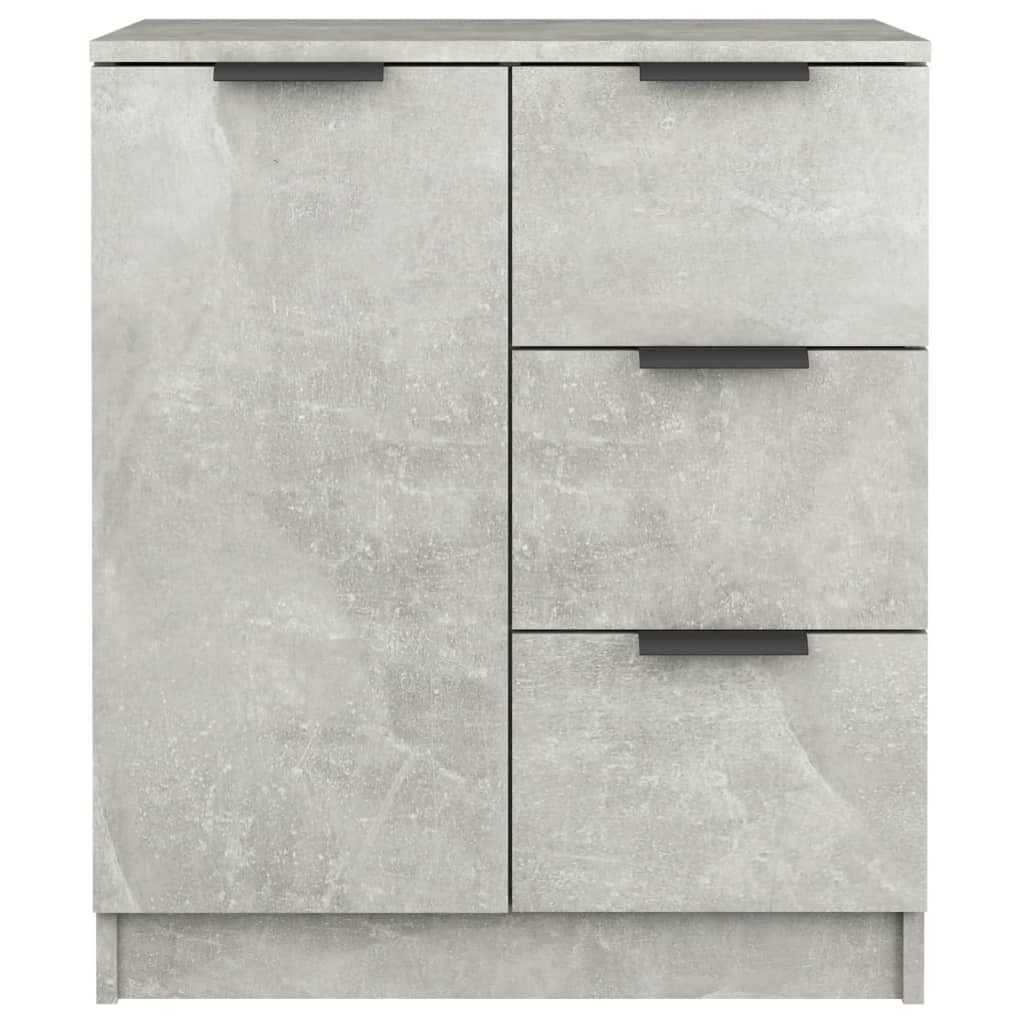 Credenze 2 pz Grigio Cemento 60x30x70 cm in Legno Multistrato - homemem39