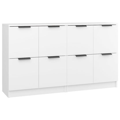 Credenze 2 pz Bianco 60x30x70 cm in Legno Multistrato - homemem39