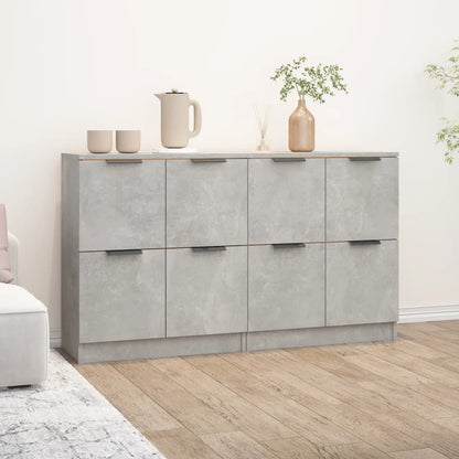 Credenze 2 pz Grigio Cemento 60x30x70 cm in Legno Multistrato - homemem39