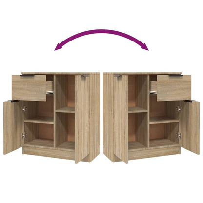 Credenze 2 pz Rovere Sonoma 60x30x70 cm in Legno Multistrato - homemem39