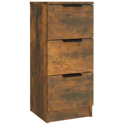 Credenze 3 pz Rovere Fumo in Legno Multistrato