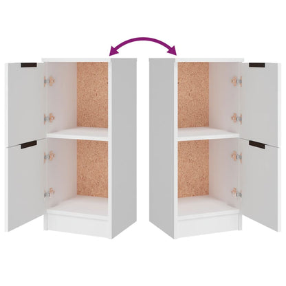 Credenze 3 pz Bianco in Legno Multistrato