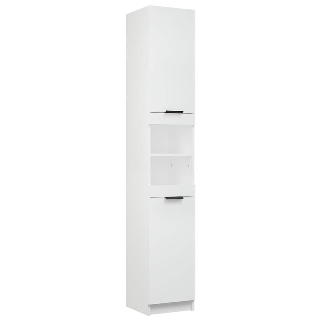 Set di Mobili da Bagno 5 pz Bianco in Legno Multistrato