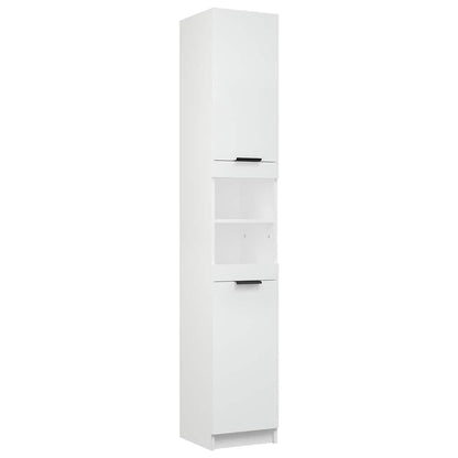 Set di Mobili da Bagno 5 pz Bianco in Legno Multistrato