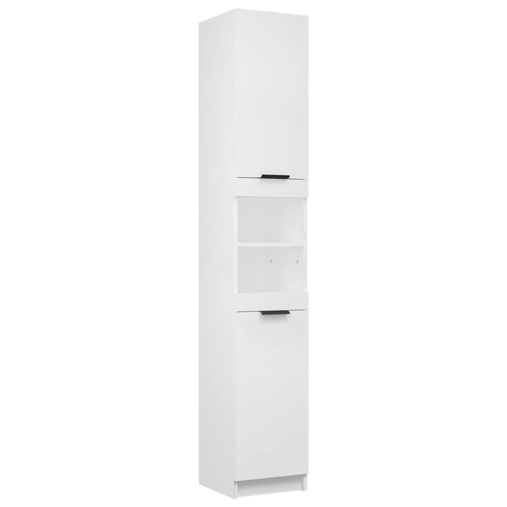 Set di Mobili da Bagno 5 pz Bianco in Legno Multistrato