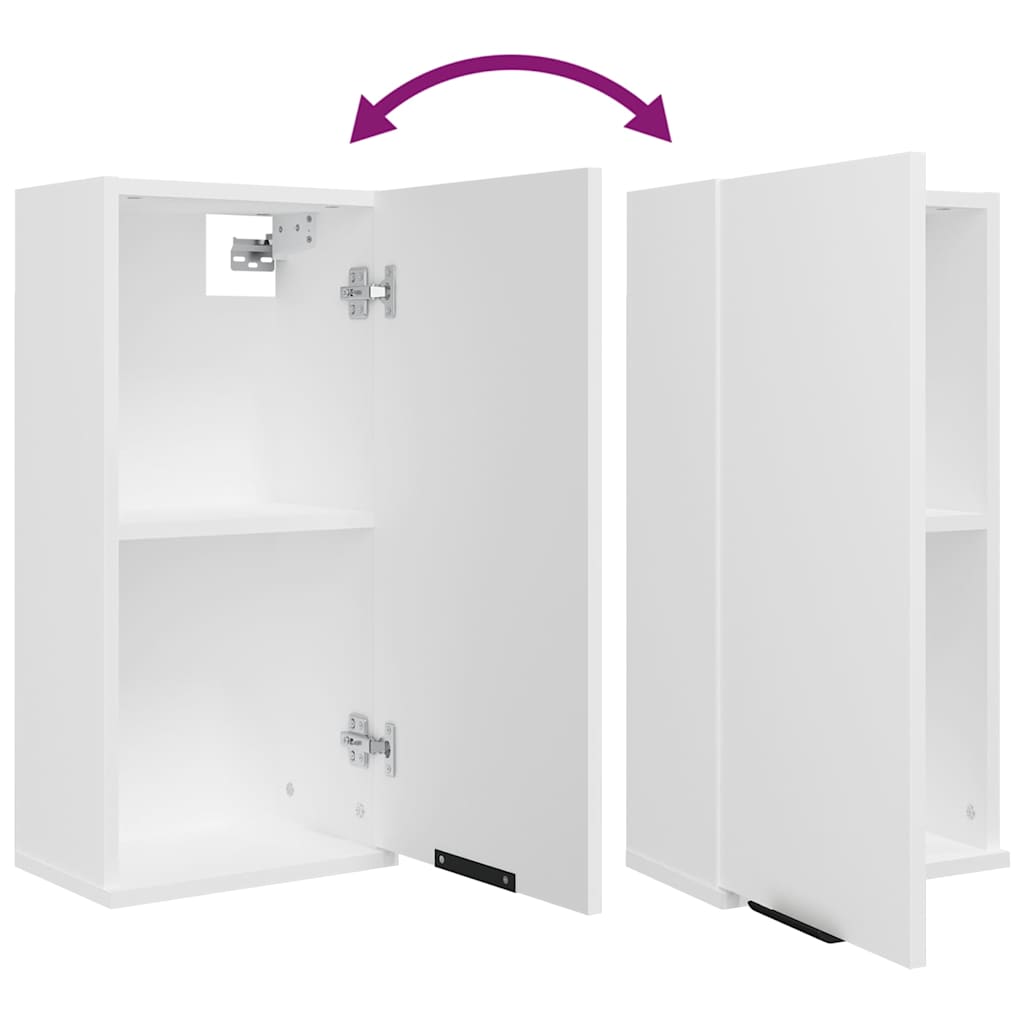 Set di Mobili da Bagno 5 pz Bianco in Legno Multistrato