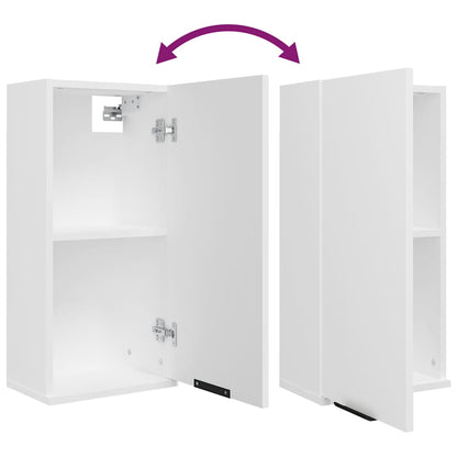 Set di Mobili da Bagno 5 pz Bianco in Legno Multistrato