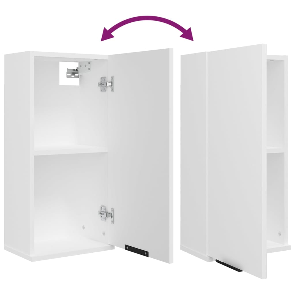 Set di Mobili da Bagno 5 pz Bianco in Legno Multistrato