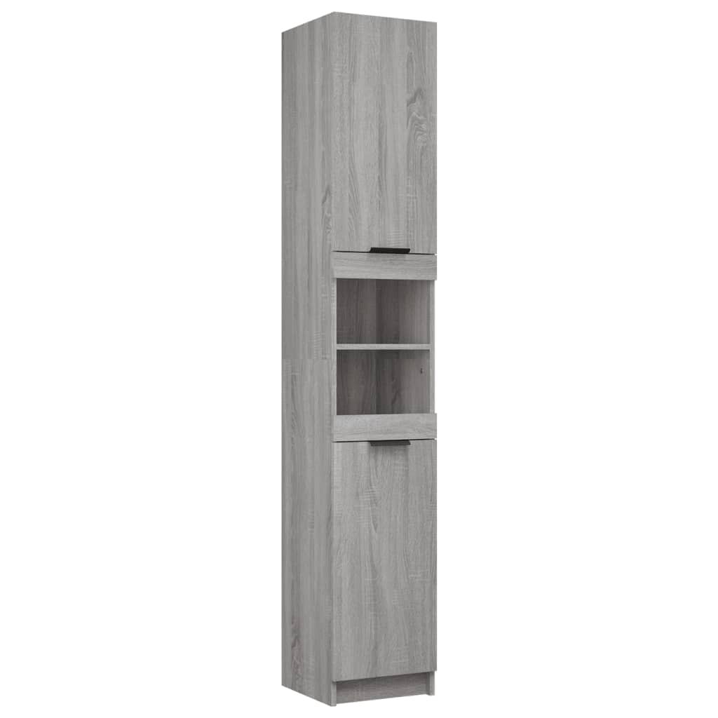 Set Mobili da Bagno 5 pz Grigio Sonoma in Legno Multistrato | homemem39