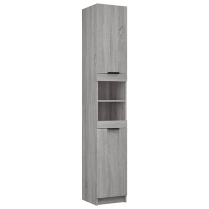 Set Mobili da Bagno 5 pz Grigio Sonoma in Legno Multistrato | homemem39