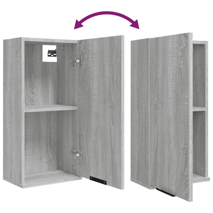 Set Mobili da Bagno 5 pz Grigio Sonoma in Legno Multistrato | homemem39