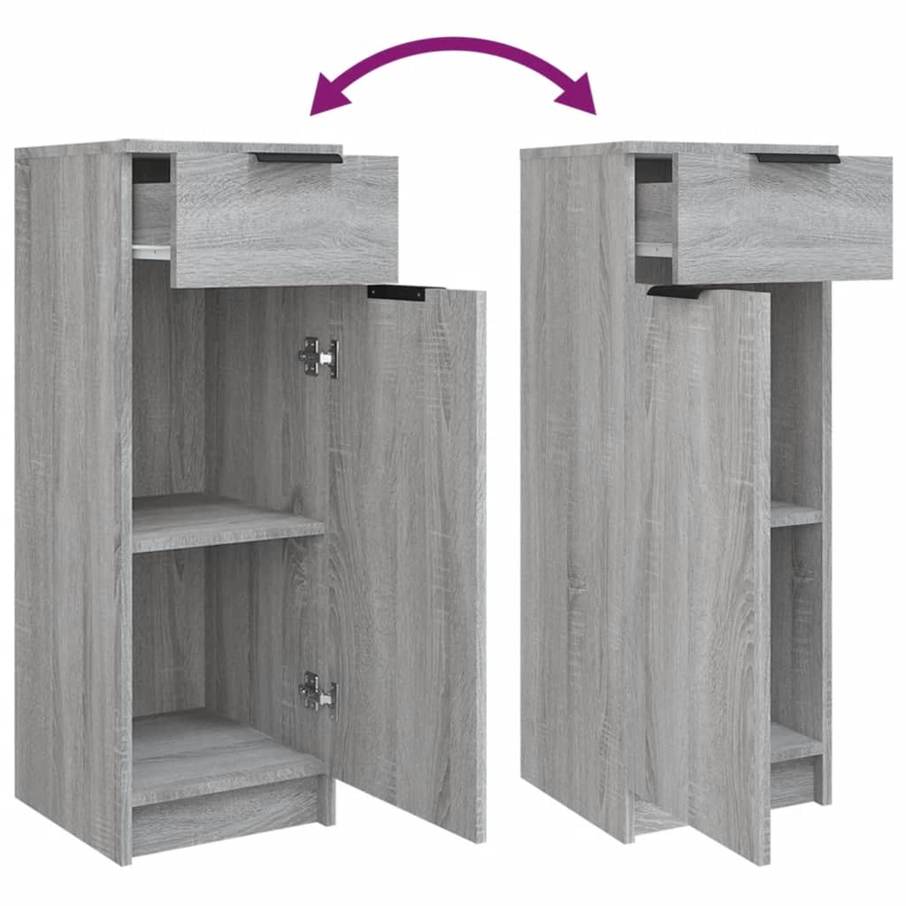 Set Mobili da Bagno 5 pz Grigio Sonoma in Legno Multistrato | homemem39