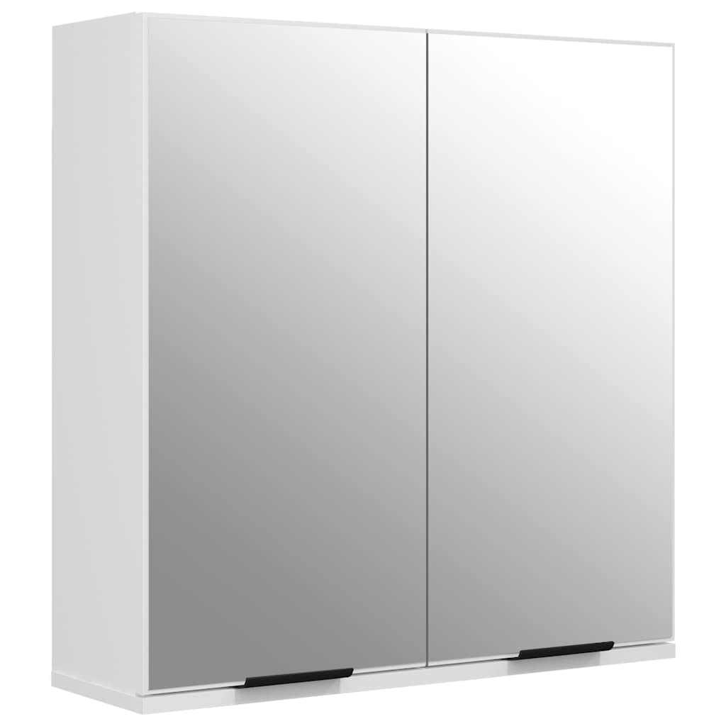Set di Mobili da Bagno 3 pz Bianco in Legno Multistrato