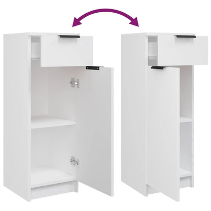 Set di Mobili da Bagno 3 pz Bianco in Legno Multistrato