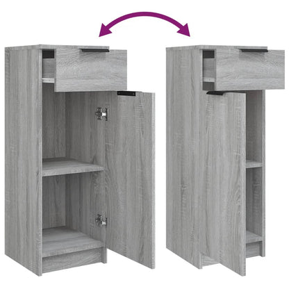 Set Mobili da Bagno 3 pz Grigio Sonoma in Legno Multistrato | homemem39