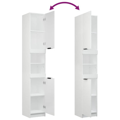 Set di Mobili da Bagno 3 pz Bianco in Legno Multistrato