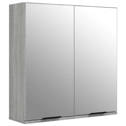 Set Mobili da Bagno 4 pz Grigio Sonoma in Legno Multistrato | homemem39