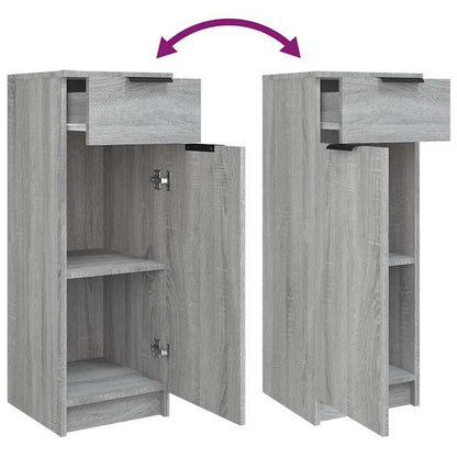 Set Mobili da Bagno 4 pz Grigio Sonoma in Legno Multistrato | homemem39