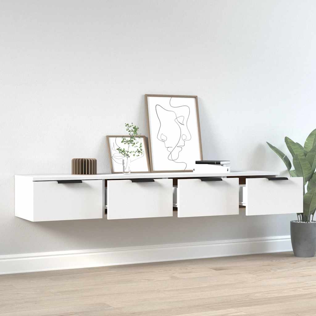 Mobili Pensili 2 pz Bianchi 68x30x20 cm Legno Multistrato | homemem39