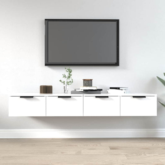 Mobili Pensili 2 pz Bianchi 68x30x20 cm Legno Multistrato | homemem39