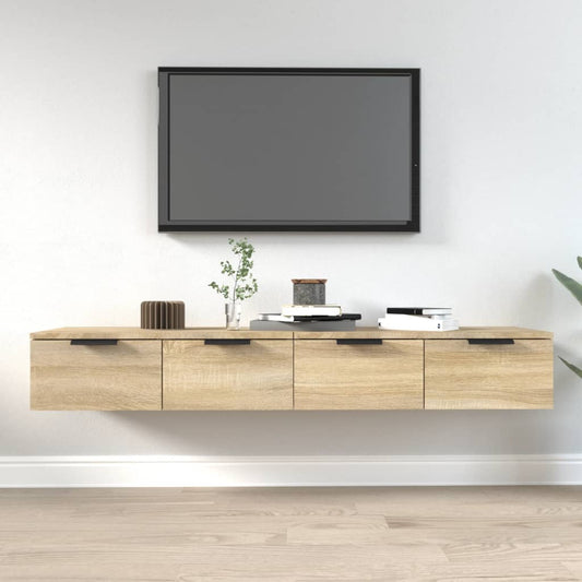 Mobili Pensili 2 pz Rovere Sonoma 68x30x20 cm Legno Multistrato | homemem39