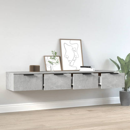 Mobili Pensili 2 pz Grigio Cemento 68x30x20cm Legno Multistrato | homemem39