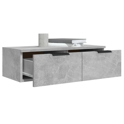 Mobili Pensili 2 pz Grigio Cemento 68x30x20cm Legno Multistrato | homemem39