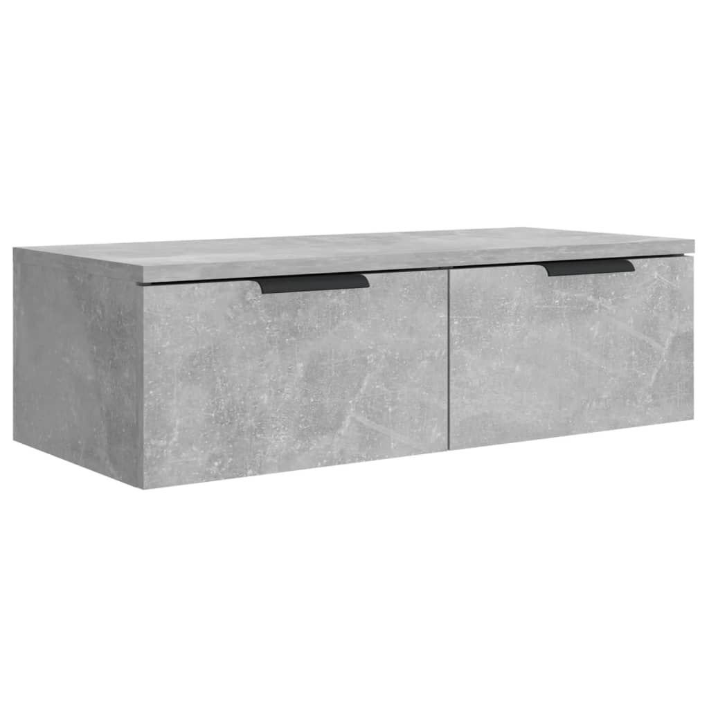 Mobili Pensili 2 pz Grigio Cemento 68x30x20cm Legno Multistrato | homemem39
