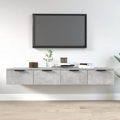 Mobili Pensili 2 pz Grigio Cemento 68x30x20cm Legno Multistrato | homemem39