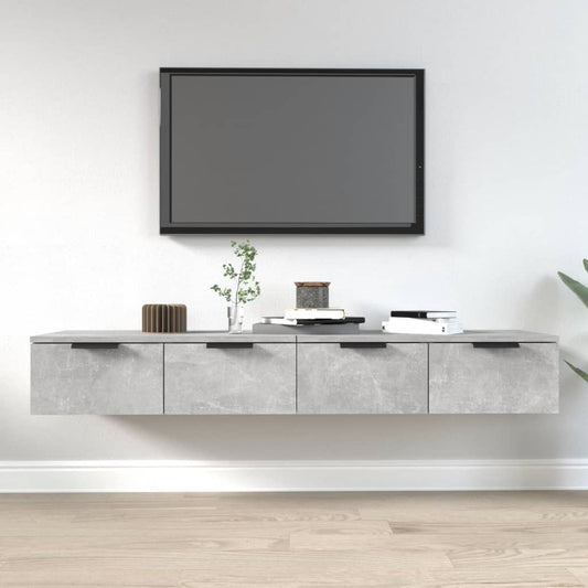 Mobili Pensili 2 pz Grigio Cemento 68x30x20cm Legno Multistrato | homemem39