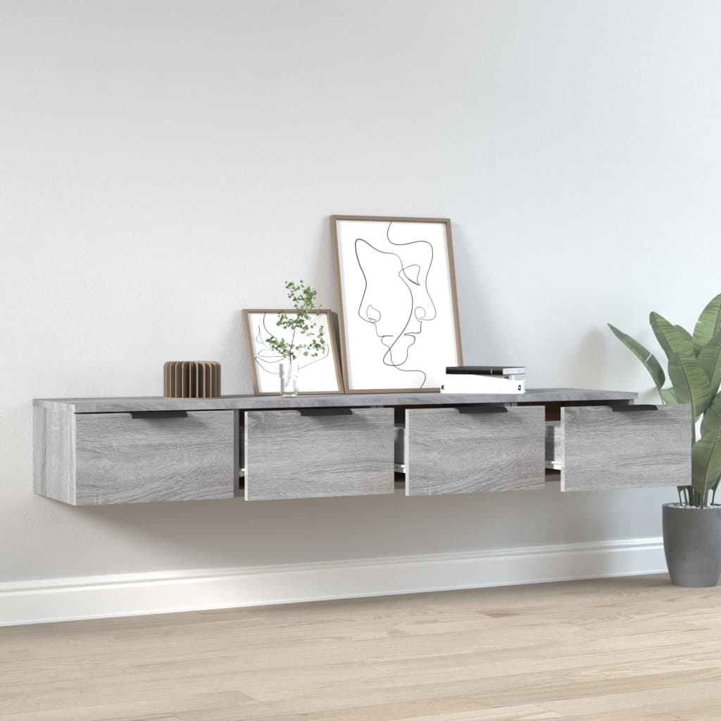 Mobili Pensili 2 pz Grigio Sonoma 68x30x20 cm Legno Multistrato | homemem39