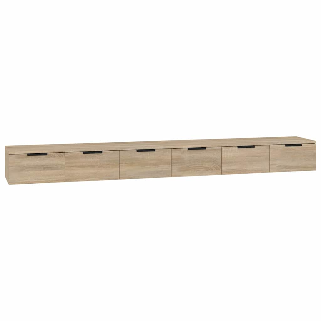 Mobili Muro 2 pz Rovere Sonoma 102x30x20cm in Legno Multistrato